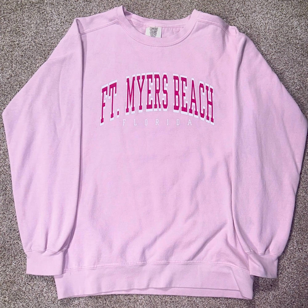 Light pink pullover, FT. Myers Beach FL, size S